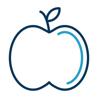 Elma. Web simgesi basit illüstrasyon 