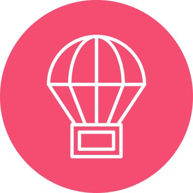 paraşüt ağ simgesi, vektör illüstrasyonu