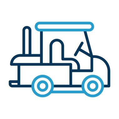 Golf Arabası simgesinin vektör illüstrasyonu