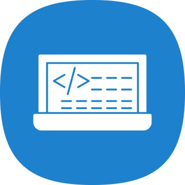 Kod işareti. Kodlama simgesi. vektör illüstrasyonu