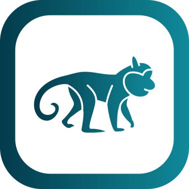 Maymun. Web simgesi basit illüstrasyon