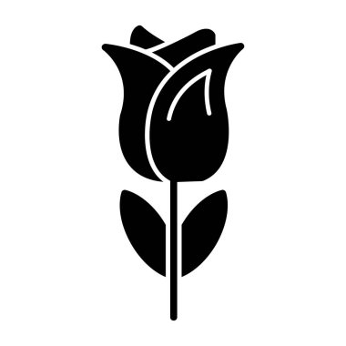 Basit düz lale çiçeği çizimi 