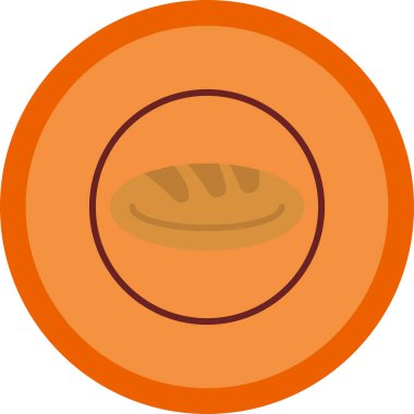 Ekmek. Web simgesi basit illüstrasyon                