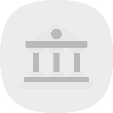 Banka binası. Web simgesi basit illüstrasyon
