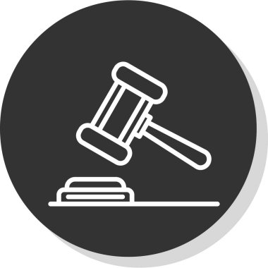 Yargıç Gravel. Web simgesi basit illüstrasyon 