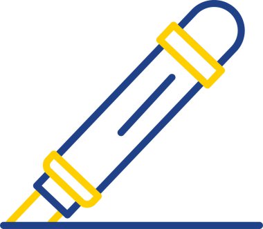 İşaretleyici kalem simgesi, vektör illüstrasyonu basit tasarım