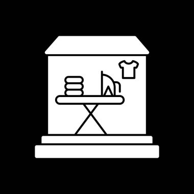 Çamaşır dükkanı simgesi, vektör illüstrasyon tasarımı