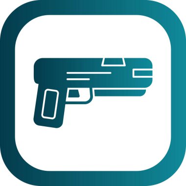 silah simgesi, vektör illüstrasyonu basit tasarım