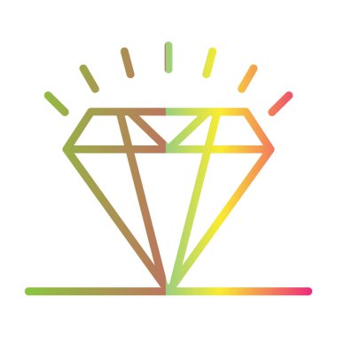 Elmas düz simge, vektör illüstrasyon tasarımı