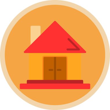 Ev vektör tasarımı. Ev düz simgesi 