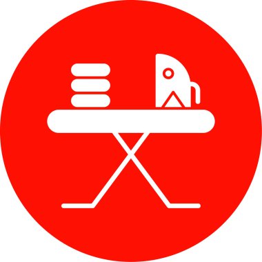 Ütü tahtası simgesi illüstrasyonu 