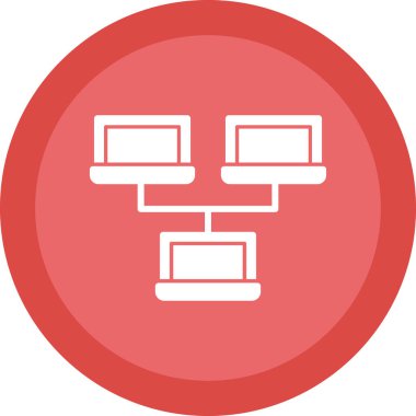 Yerel ağ simgesi, vektör illüstrasyonu basit tasarım