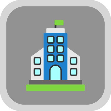 bina simgesi, basit vektör illüstrasyonu