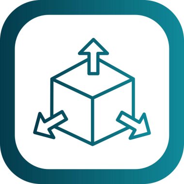 Oklu küp, vektör illüstrasyon tasarımı