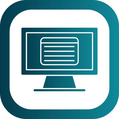 vektör lcd simgesi illüstrasyonu