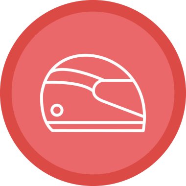 Kask simgesi basit tasarım illüstrasyonu 