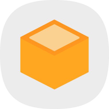 Küp simgesi, vektör illüstrasyon tasarımı