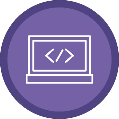 Kod işareti. Kodlama simgesi. vektör illüstrasyonu