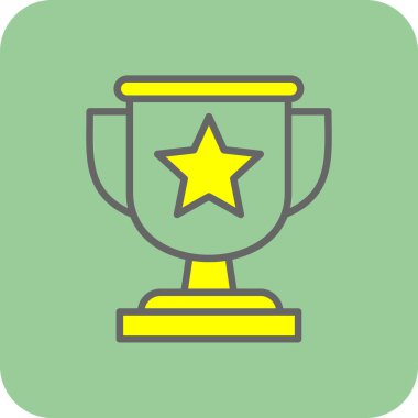 Ödül kupası. Web simgesi basit illüstrasyon 