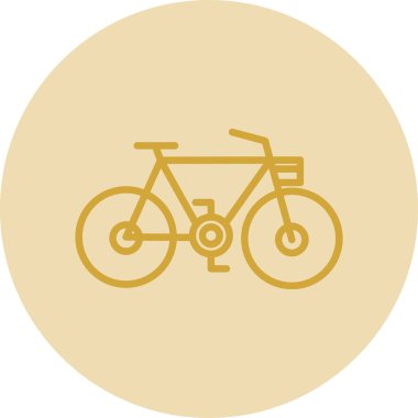 bisiklet düz simgesi, vektör illüstrasyonu