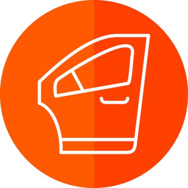 Araba kapısı. Web simgesi basit illüstrasyon