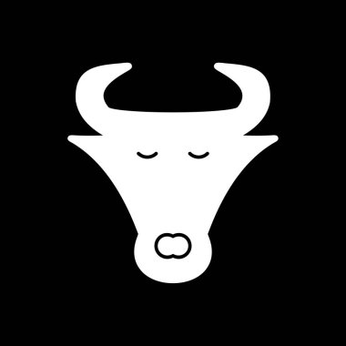 Boğa kafası ikonu. düz dizayn