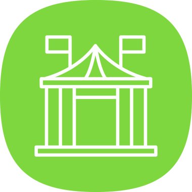 Sirk çizgisi vektör simgesi