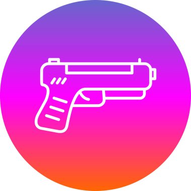 silah simgesi, vektör illüstrasyonu basit tasarım