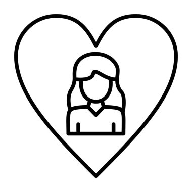 Aşk ikonlu kalp, taslak tarzı