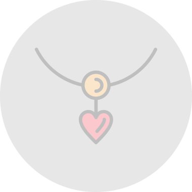 Kalpli kolyenin vektör çizimi