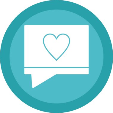 vektör illüstrasyonunda baloncuk sohbeti kalp simgesi