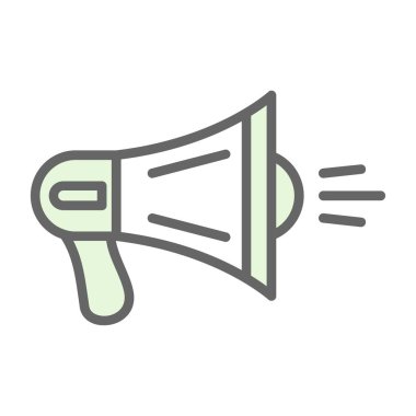 megafon simgesi, vektör illüstrasyonu basit tasarım