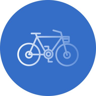 bisiklet düz simgesi, vektör illüstrasyonu