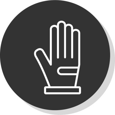 Eldiven simgesi. Vektör illüstrasyonu.