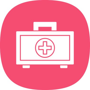 Basit düz ilk yardım kiti vektör illüstrasyonu