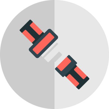 Emniyet kemeri düz simgesi, vektör illüstrasyonu 