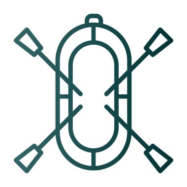 Rafting simgesinin vektör illüstrasyonu 