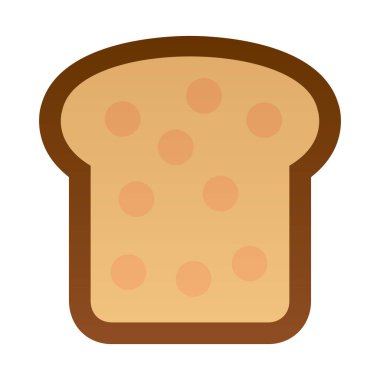 ekmek simgesi, vektör illüstrasyonu