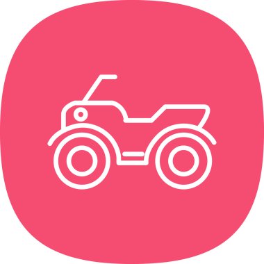 ATV araba simgesi vektör illüstrasyonu 