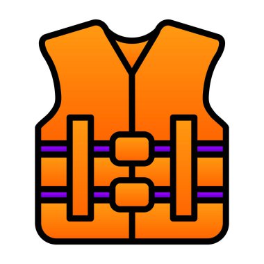 can yeleği simgesi, vektör illüstrasyonu basit tasarım