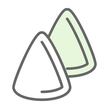 Cuberdon şeker ikonu, Belçika geleneksel tatlısı, vektör illüstrasyonu