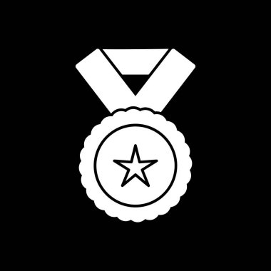 Yıldızlı madalya. Web simgesi basit illüstrasyon