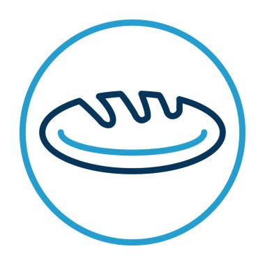 Ekmek. Web simgesi basit illüstrasyon                