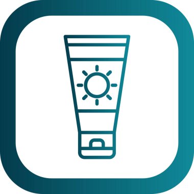 Güneş kremi simge vektör çizim