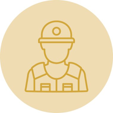 Bir itfaiyeci simgesinin vektör çizimi