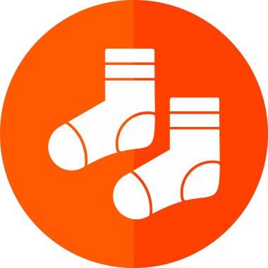 iki çorap düz simgesi, vektör illüstrasyonu