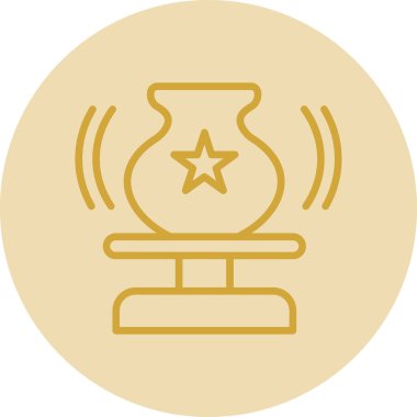 Kupa. Web simgesi vektör illüstrasyonu