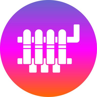 radyatör ağ simgesi, vektör illüstrasyonu