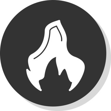 Ateş alevi. Web simgesi basit illüstrasyon