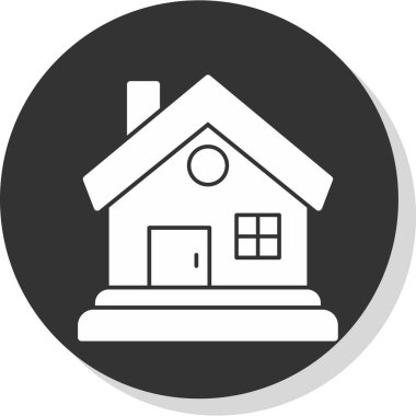 Ev vektör tasarımı. Ev düz simgesi 